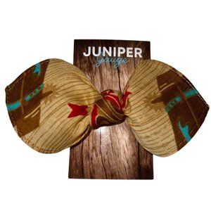 Cowboy Boots Western Bandana Knotted Hair Bow